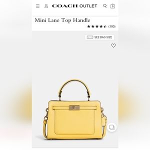 Coach Mini Lane Top Handle